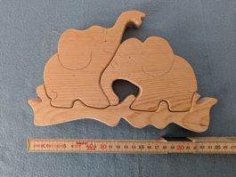 Holz Elefanten Puzzle, selbstgemacht ca 25cm
