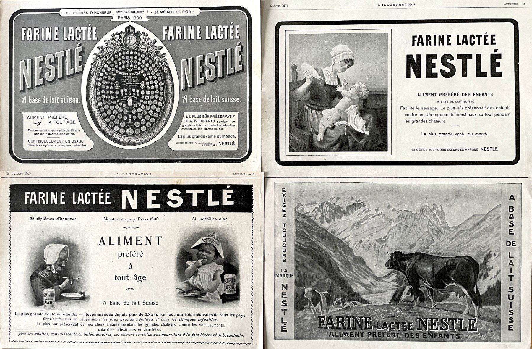 nestl-4-alte-werbungen-anciennes-publicit-s-1905-11-gebraucht-in