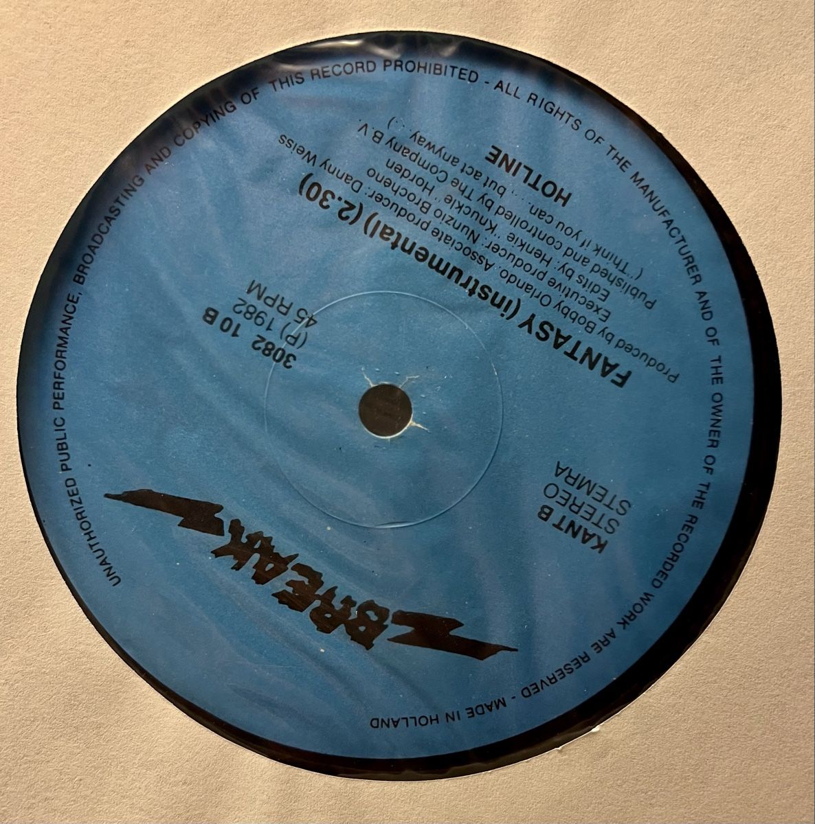 Dischi in vinile: HOTLINE / FANTASY - BOBBY ORLANDO (1982) – Usato da Sarnen venduto da m-basic 3