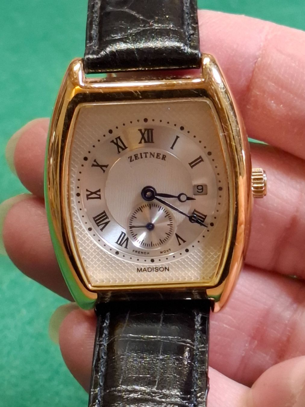 Orologi: Zeitner Madison Quartz Gold Plated Men's Watch – Usato da Schlieren venduto da Norauro 1
