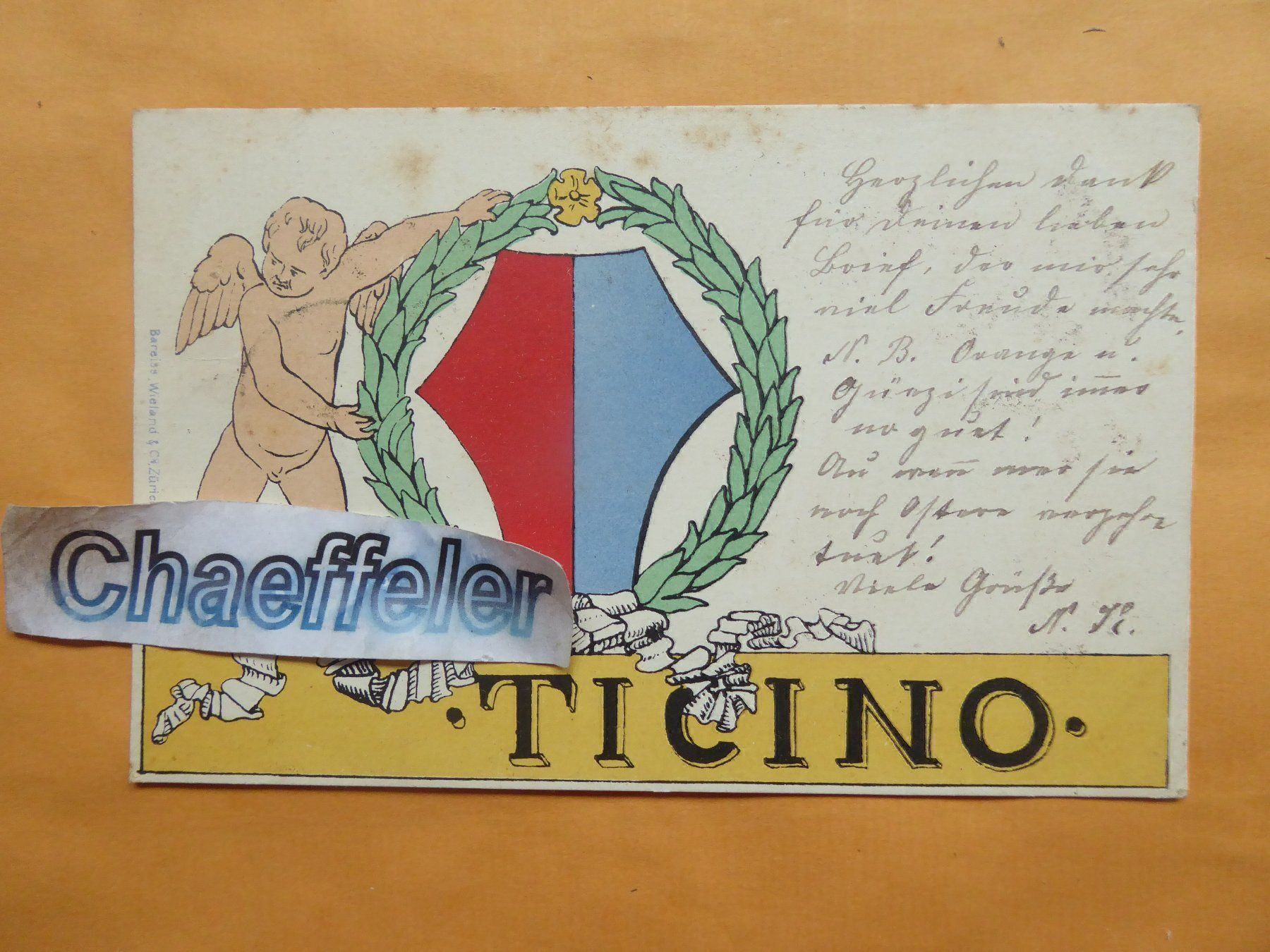 Ansichtskarten: Carte postale: 1899 Ticino – Gebraucht aus Zürich von Chaeffeler
