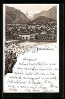 Litho Interlaken, Panoramablick auf die 