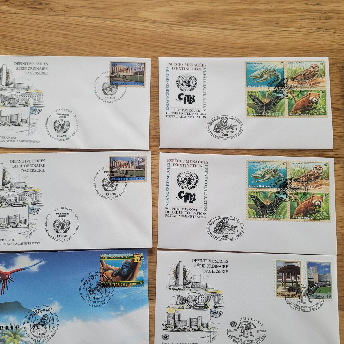 Tutti i francobolli: Los Mit FDC uno ONU – Usato da Biel/Bienne venduto da Destockweb 1