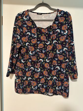 Walbusch Bluse Blumenmuster Grösse 40 