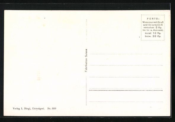 Cartoline postali: AK Unterägeri, Erholungsheim St. Anna – Usato da Berlin venduto da bartko-reher 1