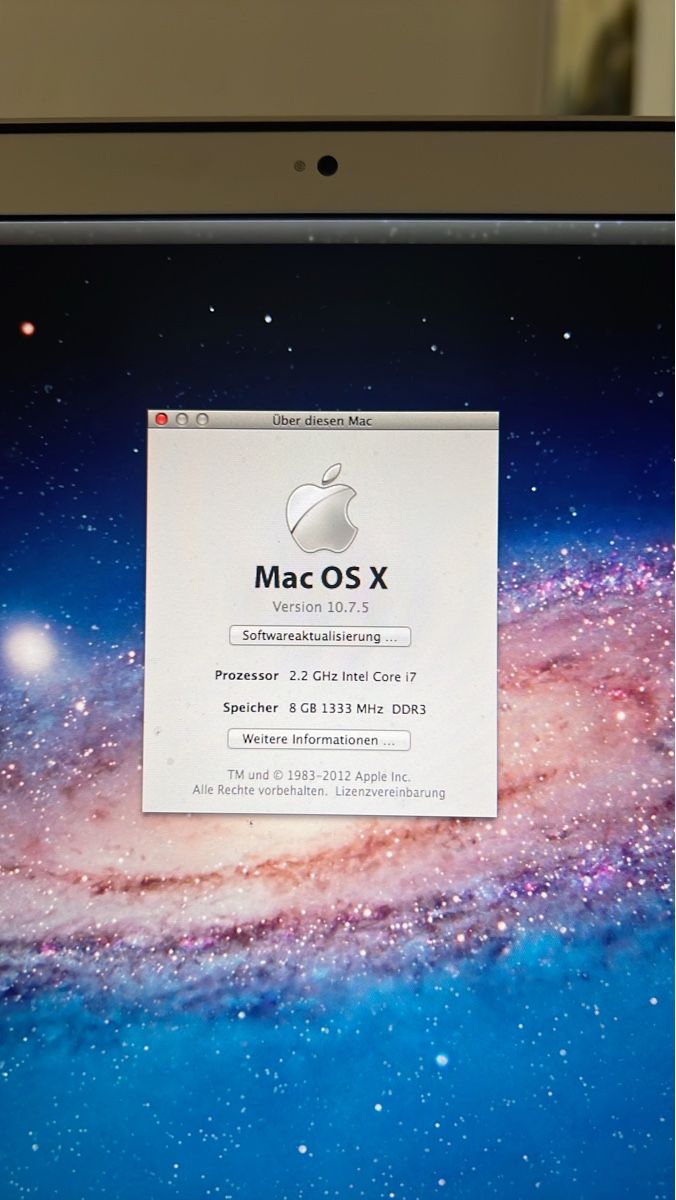Apple Notebook: Apple Mac OS X 10.7.5 Intel Core i7 8GB RAM – Usato da Basel venduto da max_mgr8