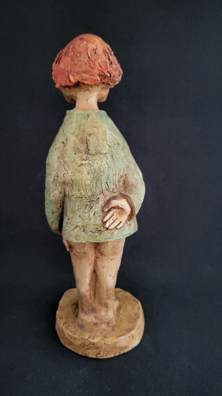 Statuette: Vintage-Figur "Junge mit Puppe" – Usato da Basel venduto da spinne02 4