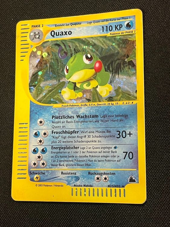Pokemon Karte - Quaxo h23 E series (Gebraucht) in schaan für CHF 61 ...