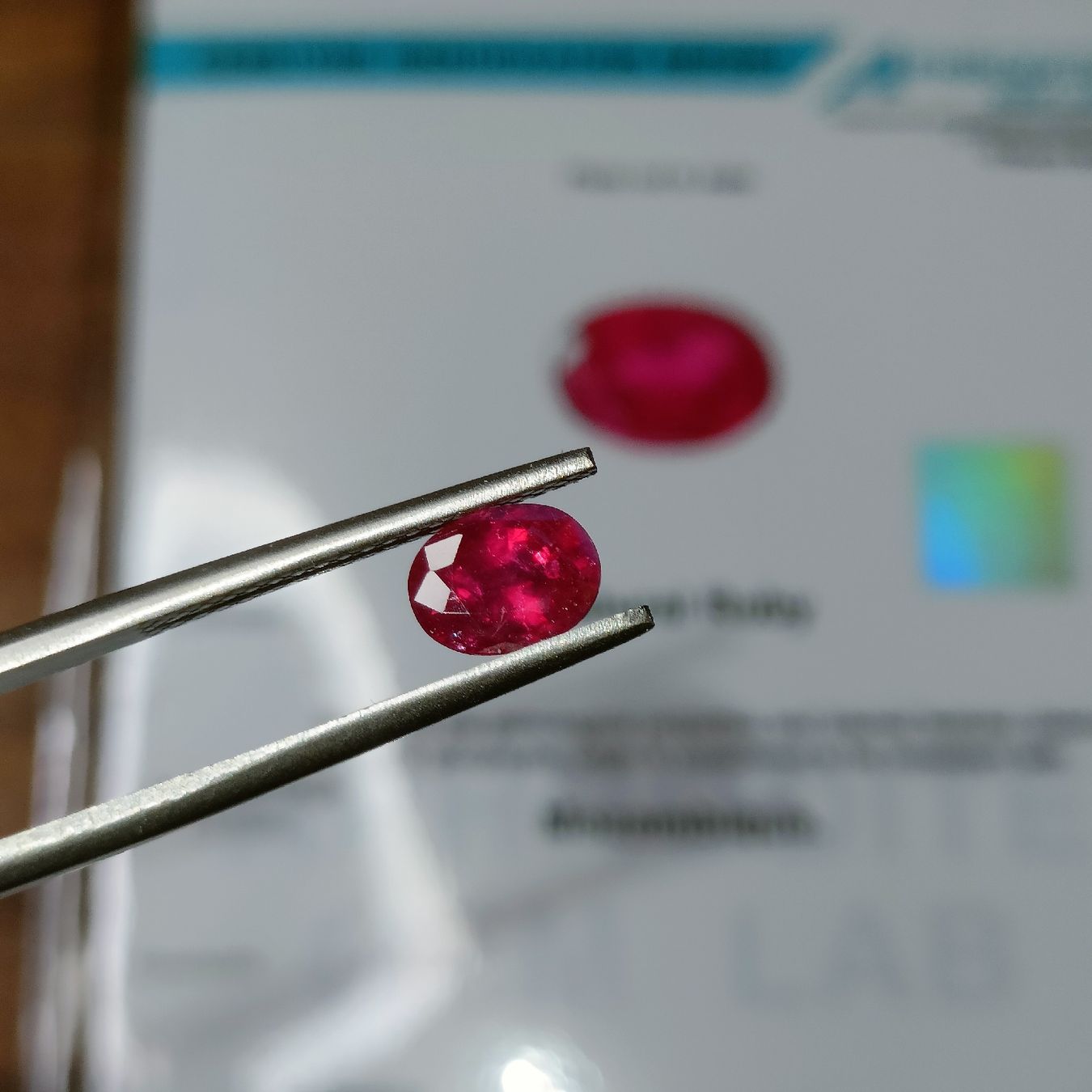 Pietre preziose: 1.70 cts RUBIN RUBY Mosambik mit Zertifikat heated only – Nuovo (secondo la descrizione) da Zell LU venduto da Swiss_Siam_Gem 7