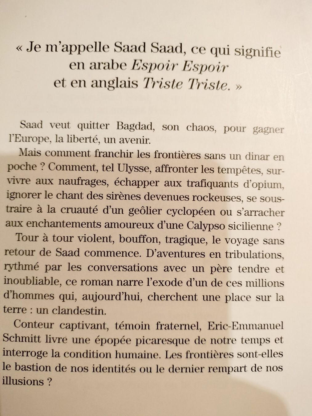 Libri: Ulysse from Bagdad Schmitt Eric-Emmanuel – Usato da Cortaillod venduto da rozinna 1