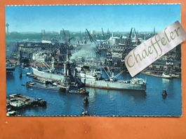 Ansichtskarte Rotterdam Hafen mit Schiffen 