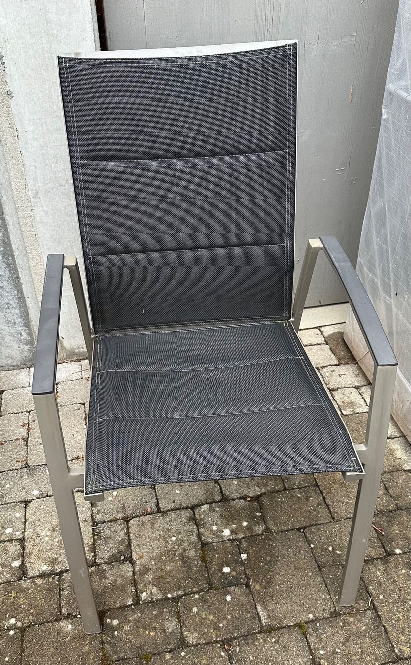 Sedie: 4 Gartenstuhle, Alu, anthrazit – Usato da Schaffhausen venduto da Guckyy