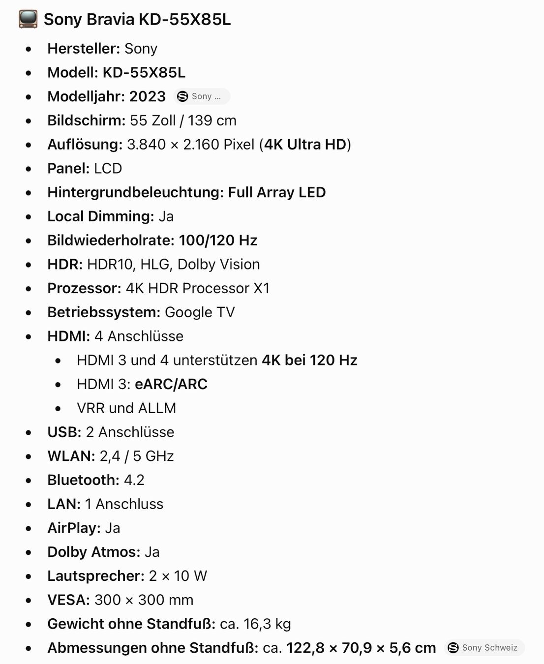 Sony Appareils TV: Fernseher – D'occasion à Spreitenbach par akr_n9lt 2