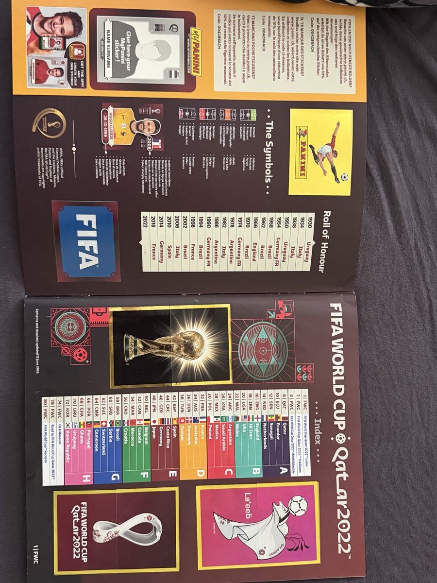 Panini Album: World Cup 2022 Qatar volles Buch – Usato da Brittnau venduto da nicola.suter 1
