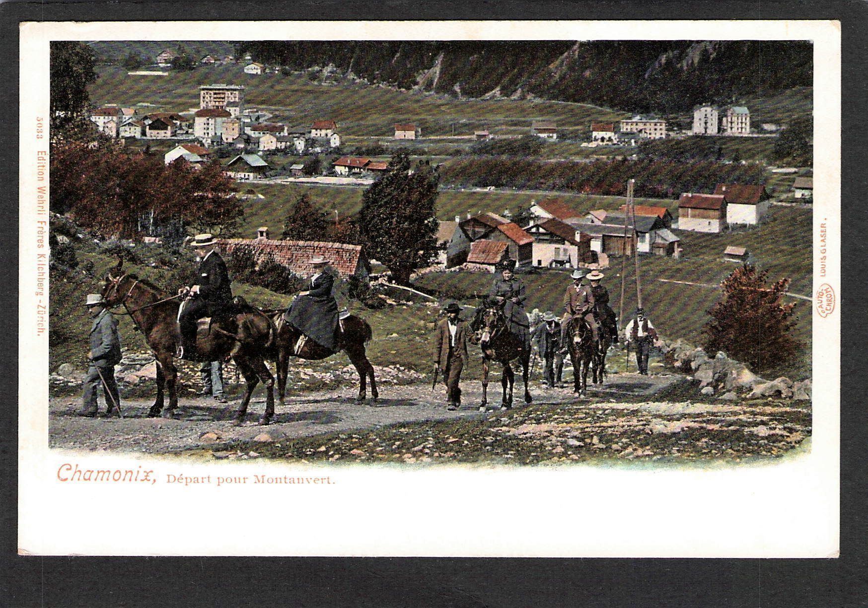 Cartoline postali: CP/FR Chamonix , Depart pour Montanvert – Usato da Reichenburg venduto da Pipo-67