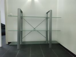 Etagère verre et métal LxPxH 150x38x110cm