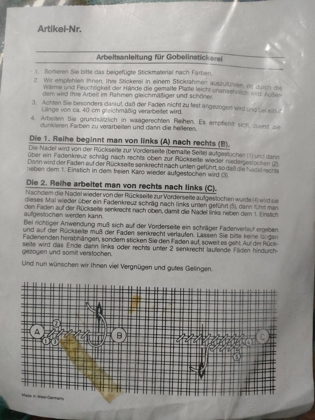 Foto & Immagini: Gobelinbild Handarbeit angefangen – Nuovo e nell'imballaggio originale da Brugg AG venduto da Mashaba 4