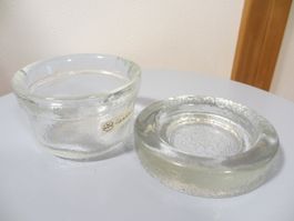 Schale und Untersetzter, Glas, handgemacht