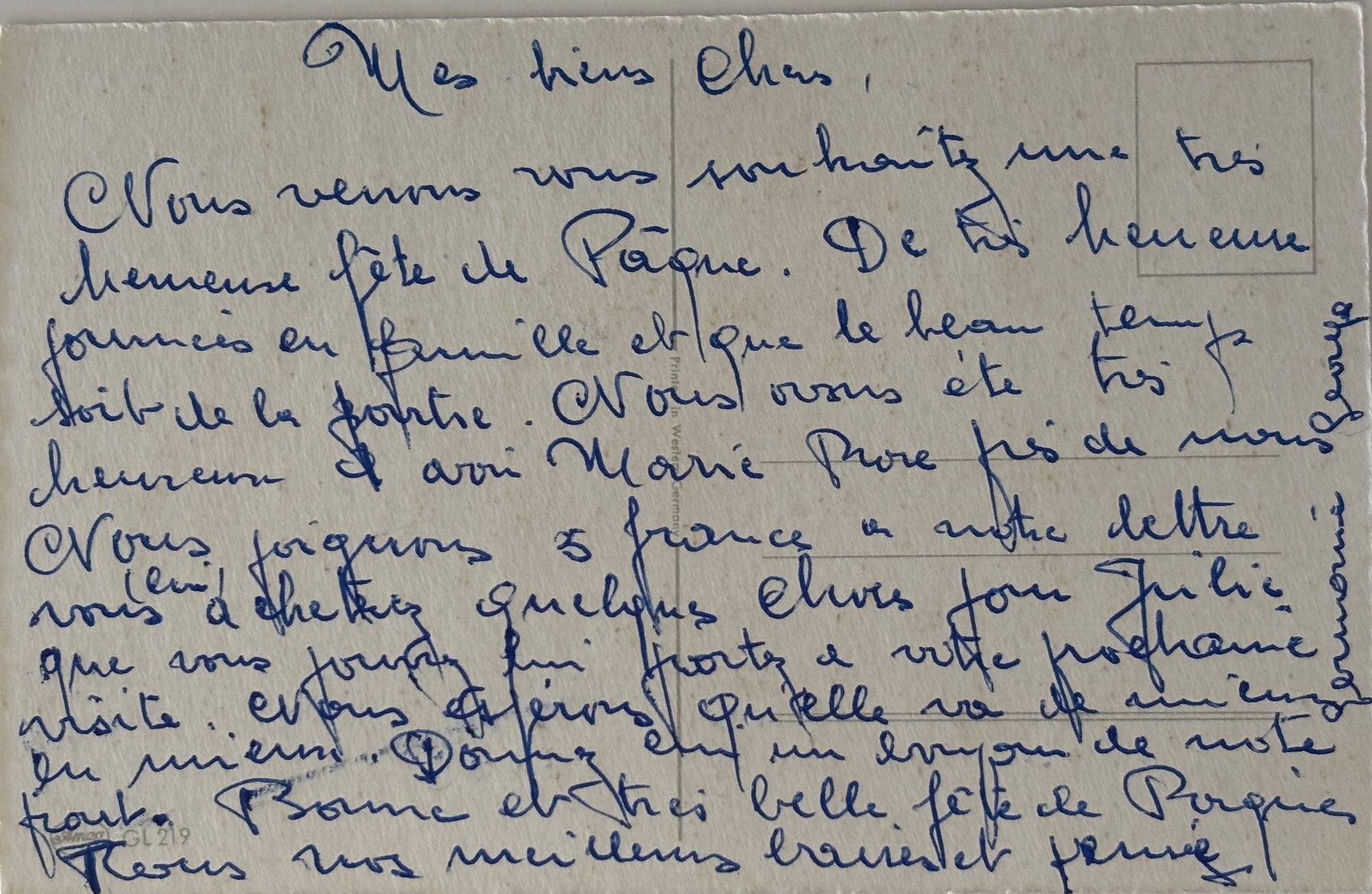 Ansichtskarten: Ostern, Kinder, Osterhase, Eier – Gebraucht aus Frauenfeld von Merk52 1