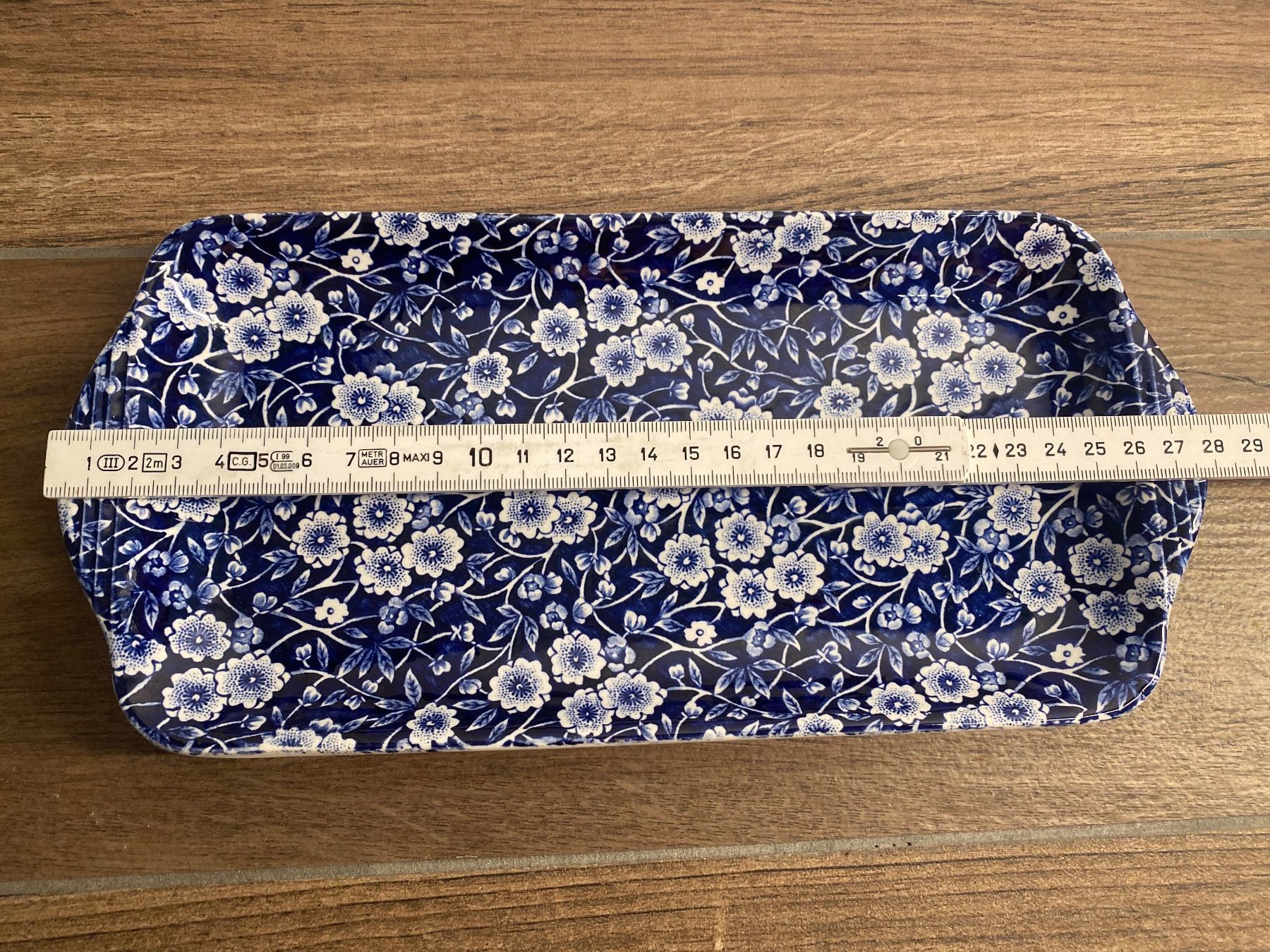 Piatti di portata: Burleigh Blue Calico Rectangular Square Tray Platter Plate – Usato da Pratteln venduto da a23_j2gs 3