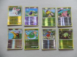 8 Pokémon Sammelkarten 2010 Text Deutsch 40-90 KP glänzend