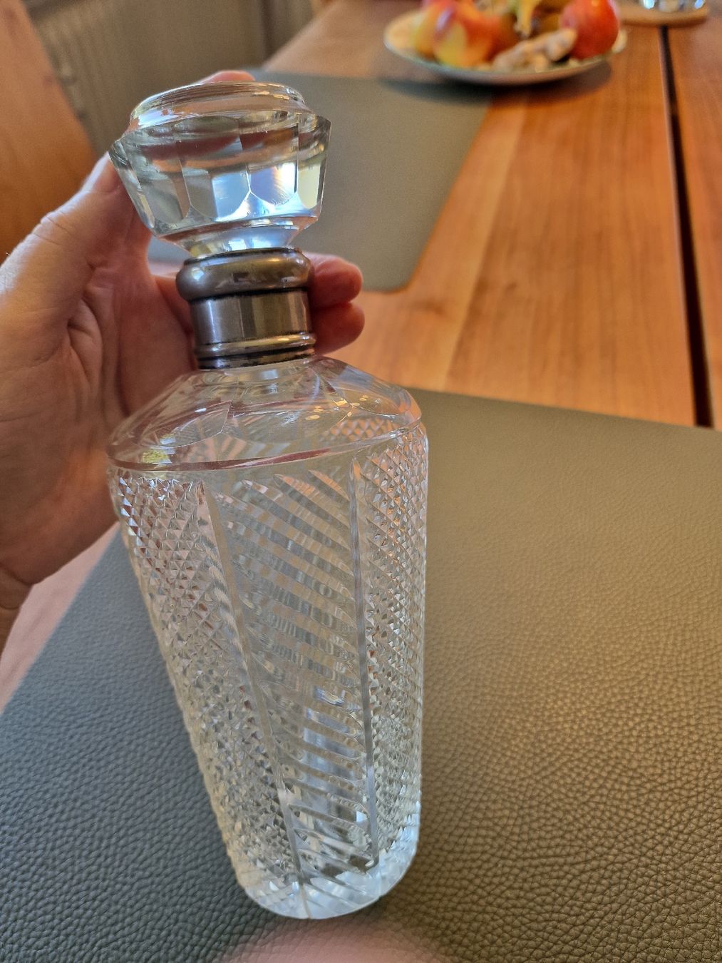 Caraffe: Dekantierkaraffe mit 2 Gläsern, Kristall, antik – Usato da Eglisau venduto da mmkristall 1