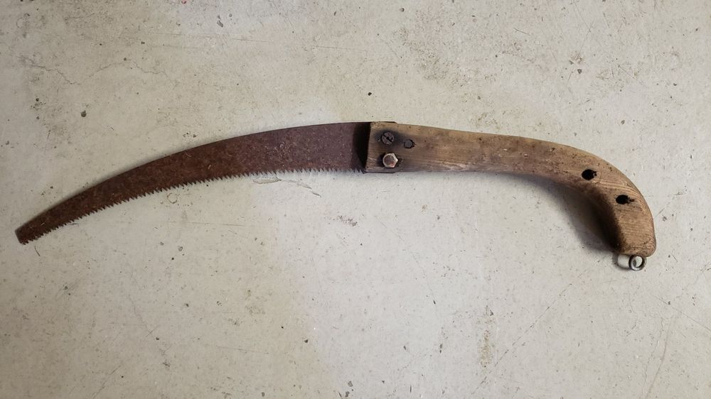Scie à Main Ancienne Pour ébranchage Et Décoration - Outil Vintage