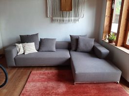 Elegantes Ecksofa grau