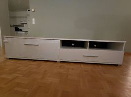 TV Möbel / Lowboard Weiss