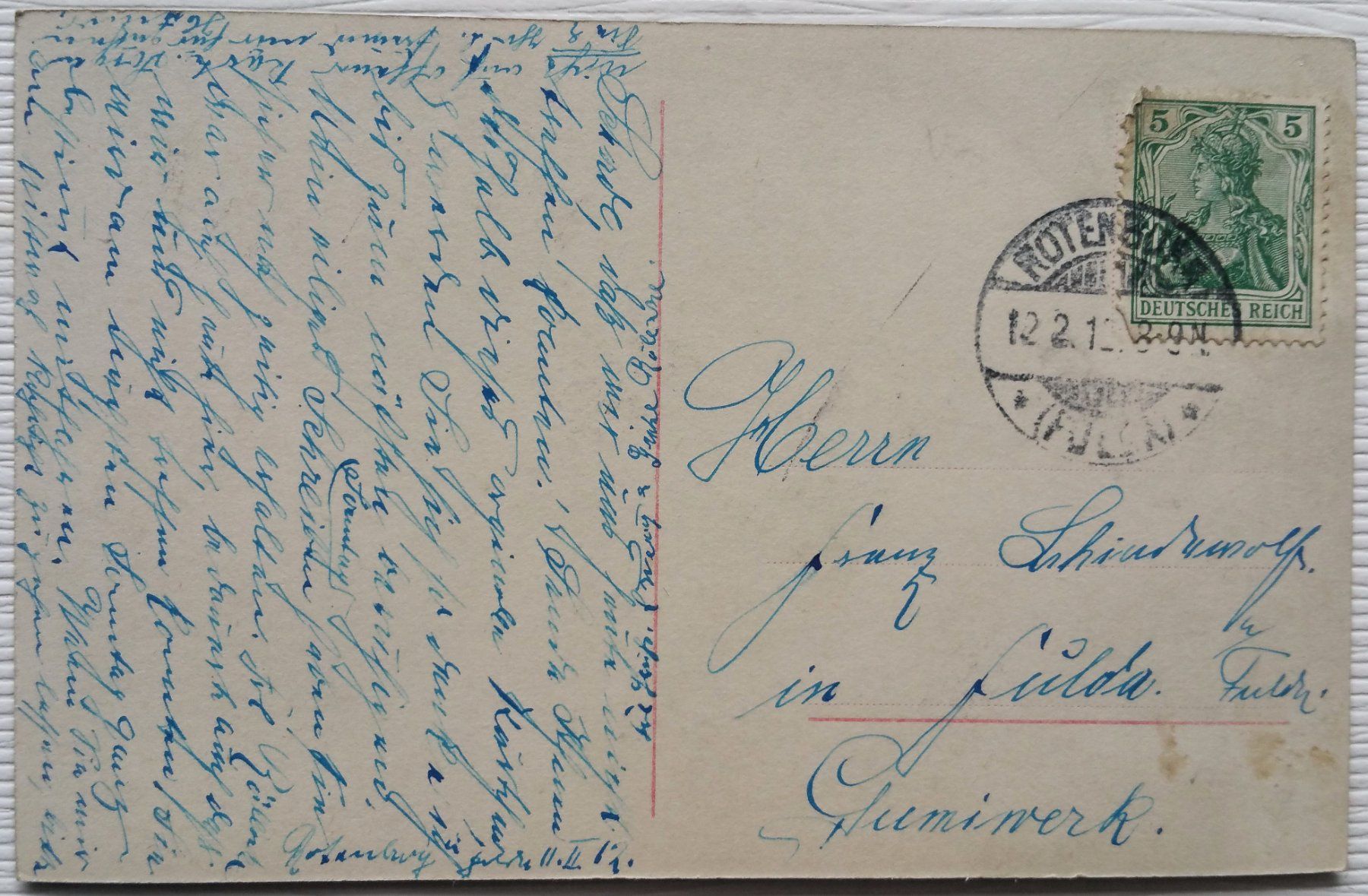 Cartoline postali: AK Ansichtskarte, Mädchen mit Puppe (VII), 1912 – Usato da Oberriet SG venduto da Manick 2