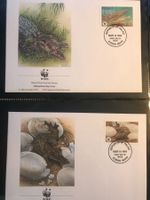 Palau 1994 WWF Satz Leistenkrokodil illustr. Ersttagsbriefe
