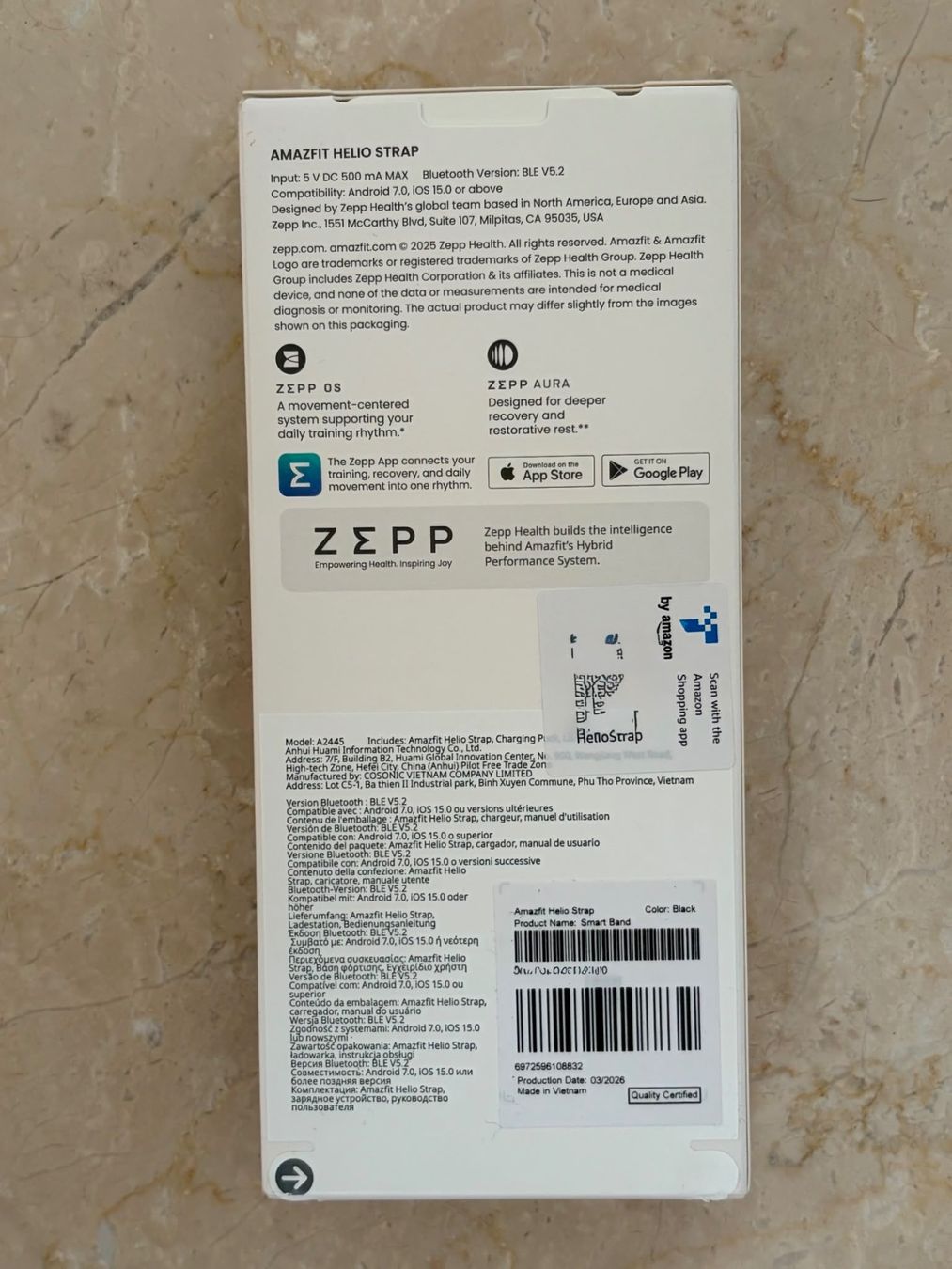 Amazfit Smartwatch: Amazfit Helio Strap – Nuovo e nell'imballaggio originale da La Tour-de-Peilz venduto da oev_p2jm 1