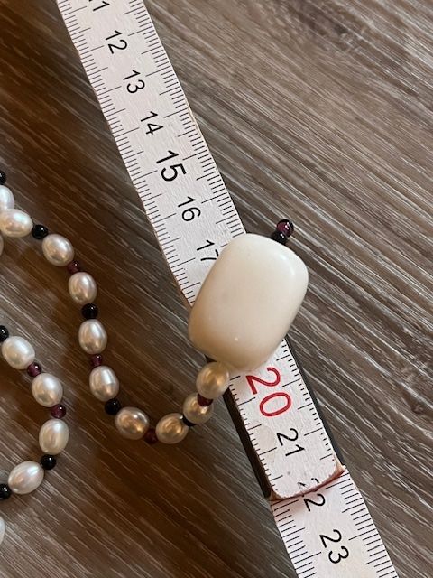 Catenine: 585 Schöne Perlen Kette mit Stempel – Usato da Neerach venduto da romiping 3
