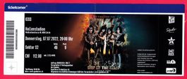 ALTES KISS TICKET, HALLENSTADION ZÜRICH, 7.7.2022