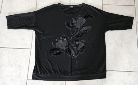 Shirt Damen 3/4 Arm schwarz