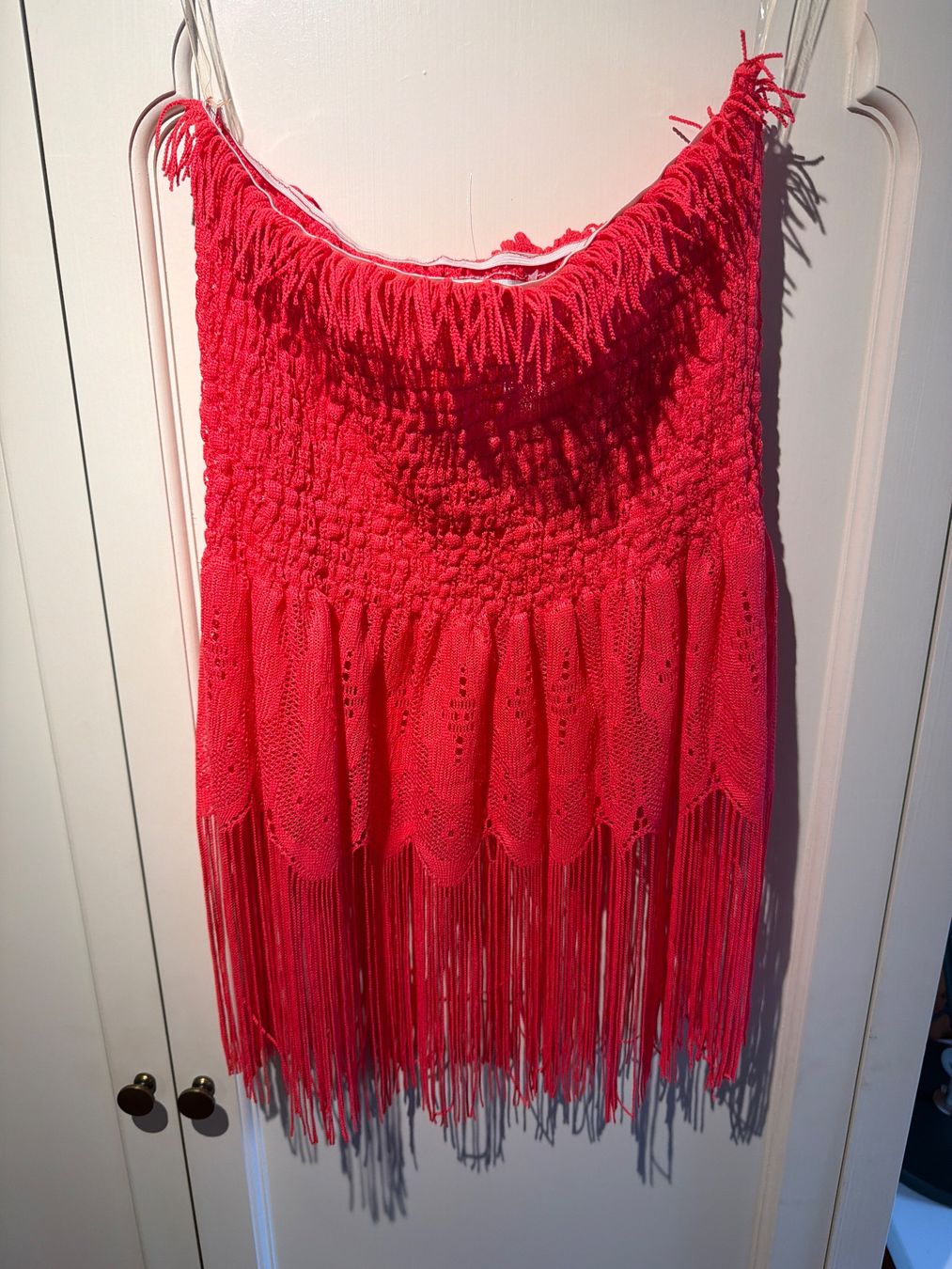 Vestiti: SOMMER KLEIDLI MIT FRANSEN-DAMEN,ROT – Nuovo e nell'imballaggio originale da Meienried venduto da ManuelaBoutique 2