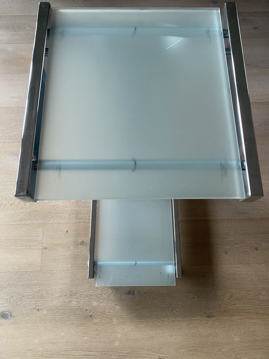 Koffer & Taschen: PC Rollwagen mit Glasplatten, Chrom, 35cmx50cmx81 cm – Gebraucht aus Embrach von bea_8424 1
