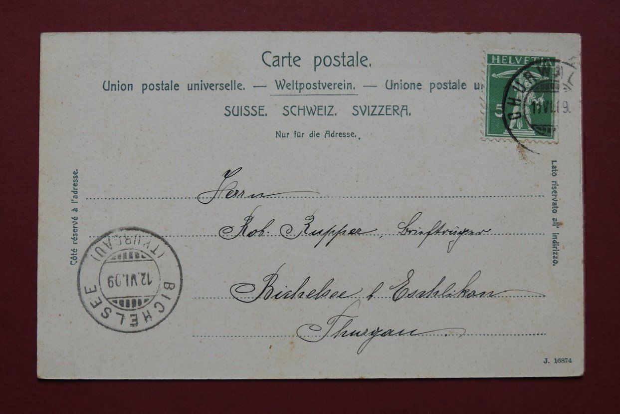 Cartoline postali: Churwalden - Pension Brunold – Usato da Rain venduto da 999-800-K 1
