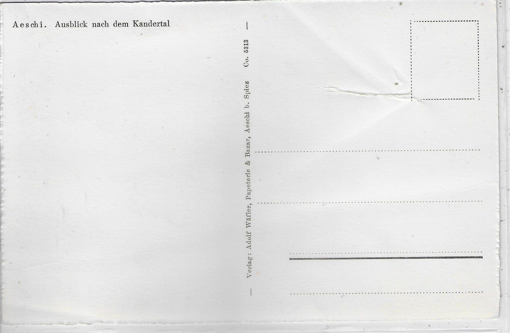 Cartoline postali: Aeschi - Ausblick nach dem Kandertal – Usato da Ettingen venduto da Kartenplanet 1