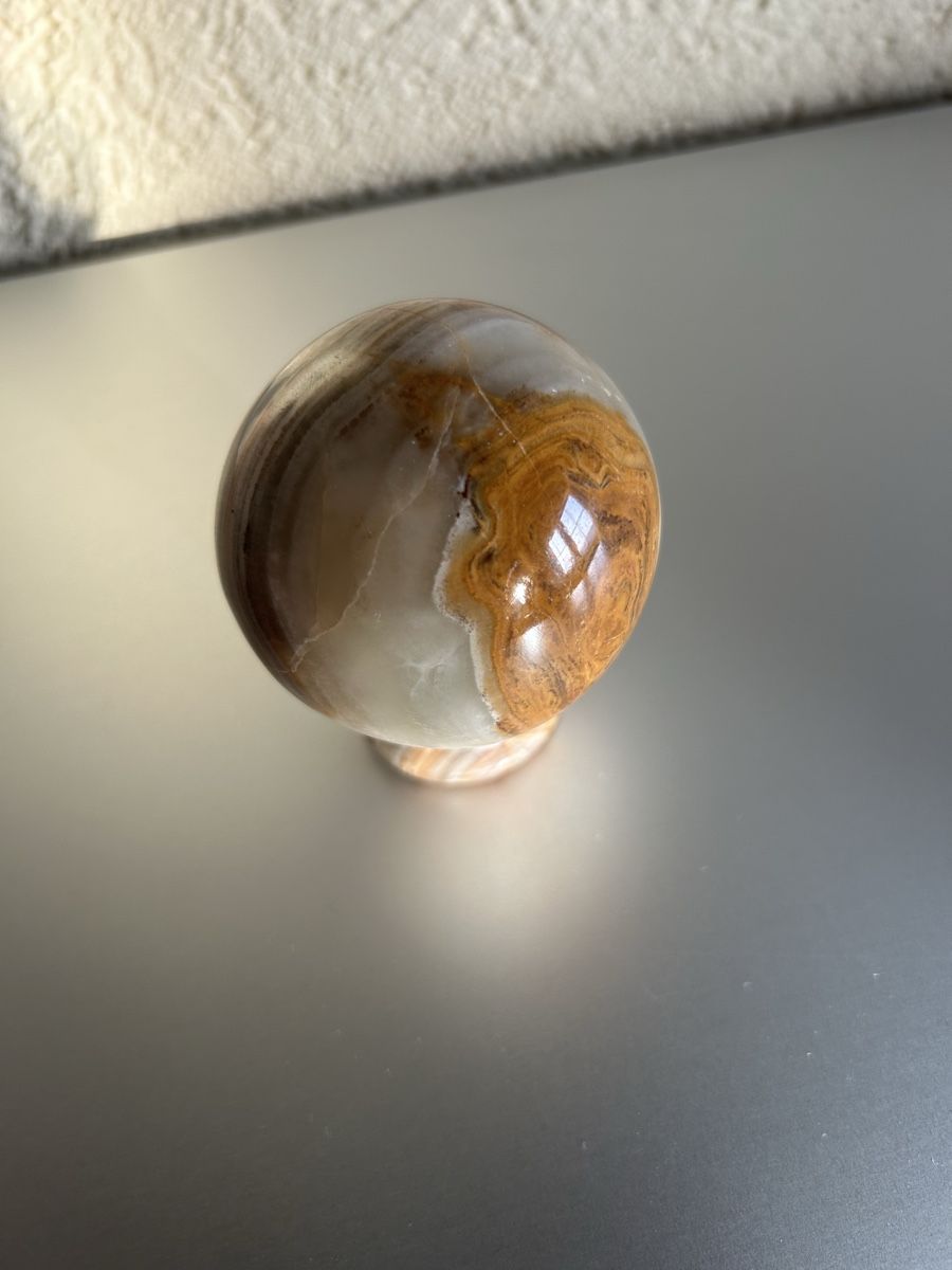 Mineralien & Heilsteine: Kugel aus Onyx Durchmesser 6,5 cm – Gebraucht aus Lengnau AG von Mefari 6