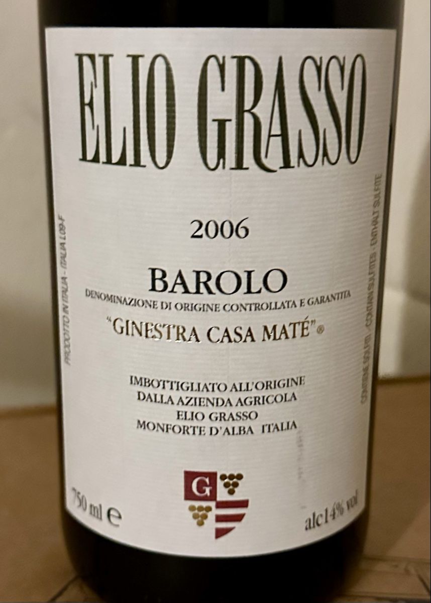Vino: Barolo Elio Grasso Casa Mate 2006 – Nuovo e nell'imballaggio originale da Elsau venduto da zubar1 1