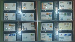 Album mit 100 Swissair Briefen / Flugbelege 