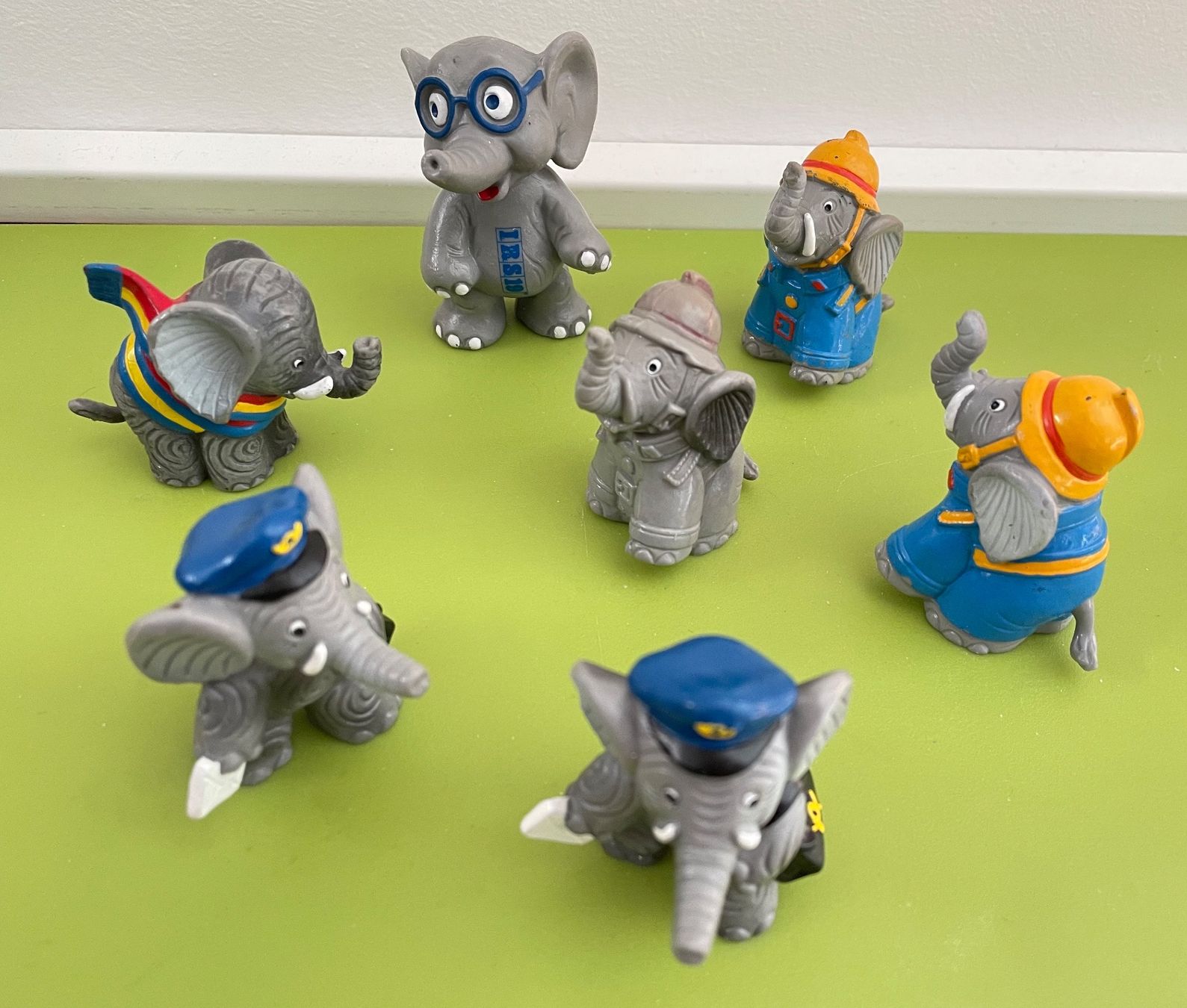 Bullyland Statuette: 7x Elefant Benjamin Blümchen & Bim Grossohr Comic Figur 1984 – Usato da Gossau SG venduto da entwederoder