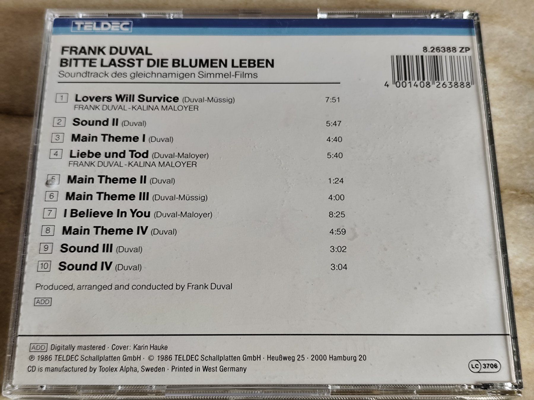 CD: FRANK DUVAL - BITTE LASST DIE BLUMEN LEBEN - Teldec 1986 – Usato da Ermenswil venduto da easyric 3
