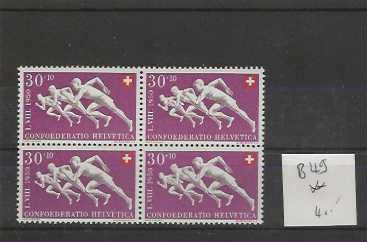 Alle Briefmarken: timbre Pro Patria B49 ** bloc de 4 – Neu (gemäss Beschreibung) aus Sorvilier von carose01