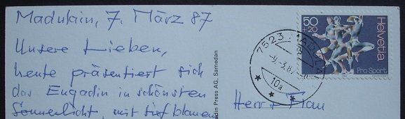 Ansichtskarten: MADULAIN im Oberengadin – Gebraucht aus Jona von philajona 1