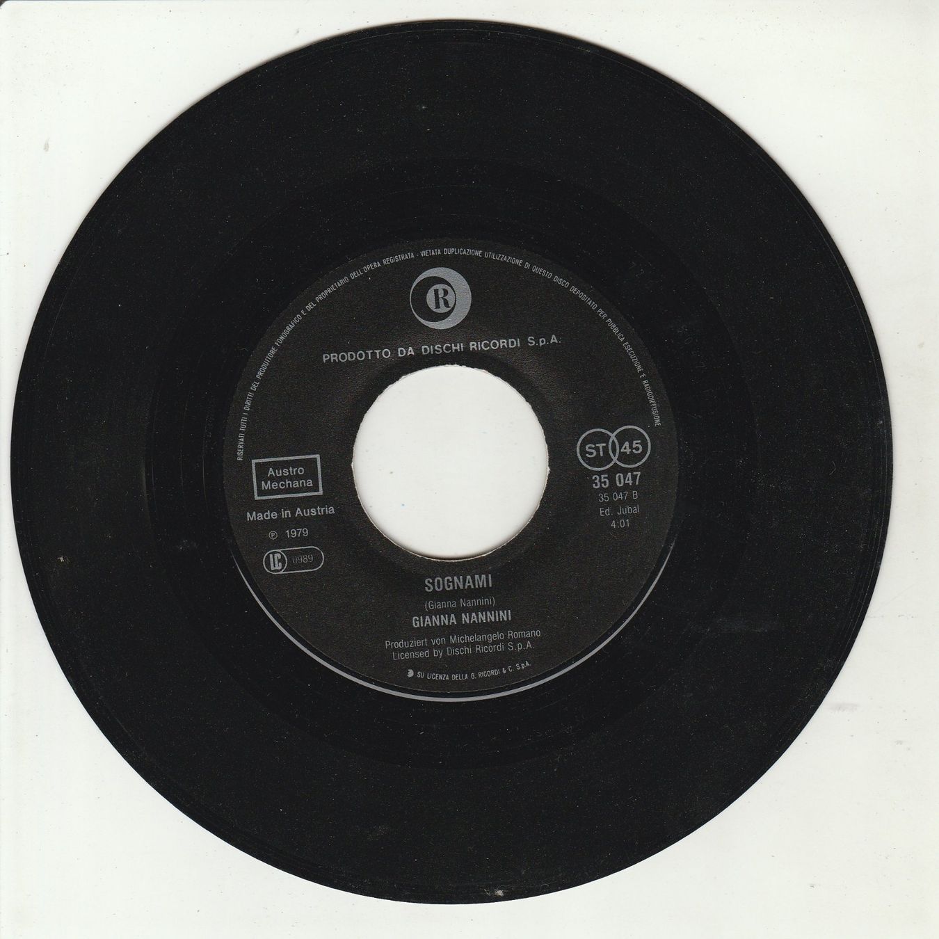 Dischi in vinile: Gianna Nannini - America 7" Vinyl 1978 – Usato da Tübach venduto da JamesStone 3