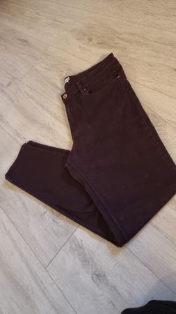 Damen Jeans Gr.38 Aubergine Hose Skinny Herbst Style