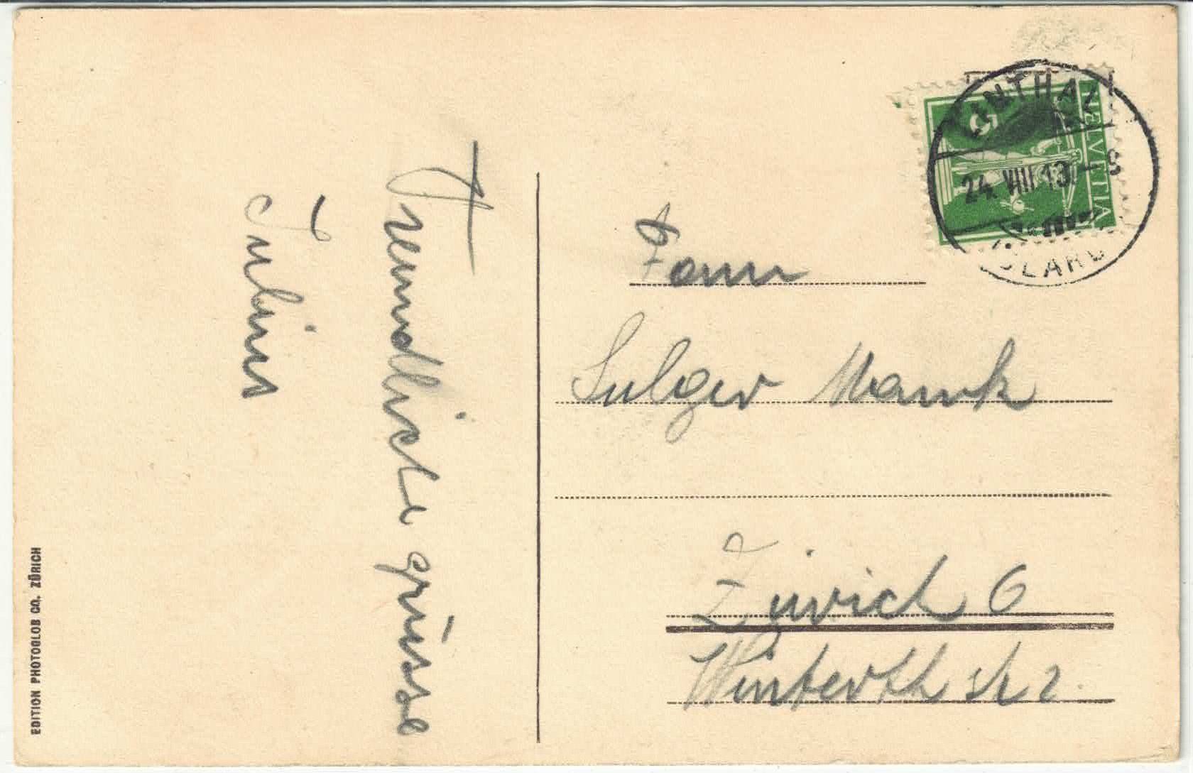 Cartoline postali: Tödi von der Baumgartenalp gesehen – Usato da Ettingen venduto da Kartenplanet 1