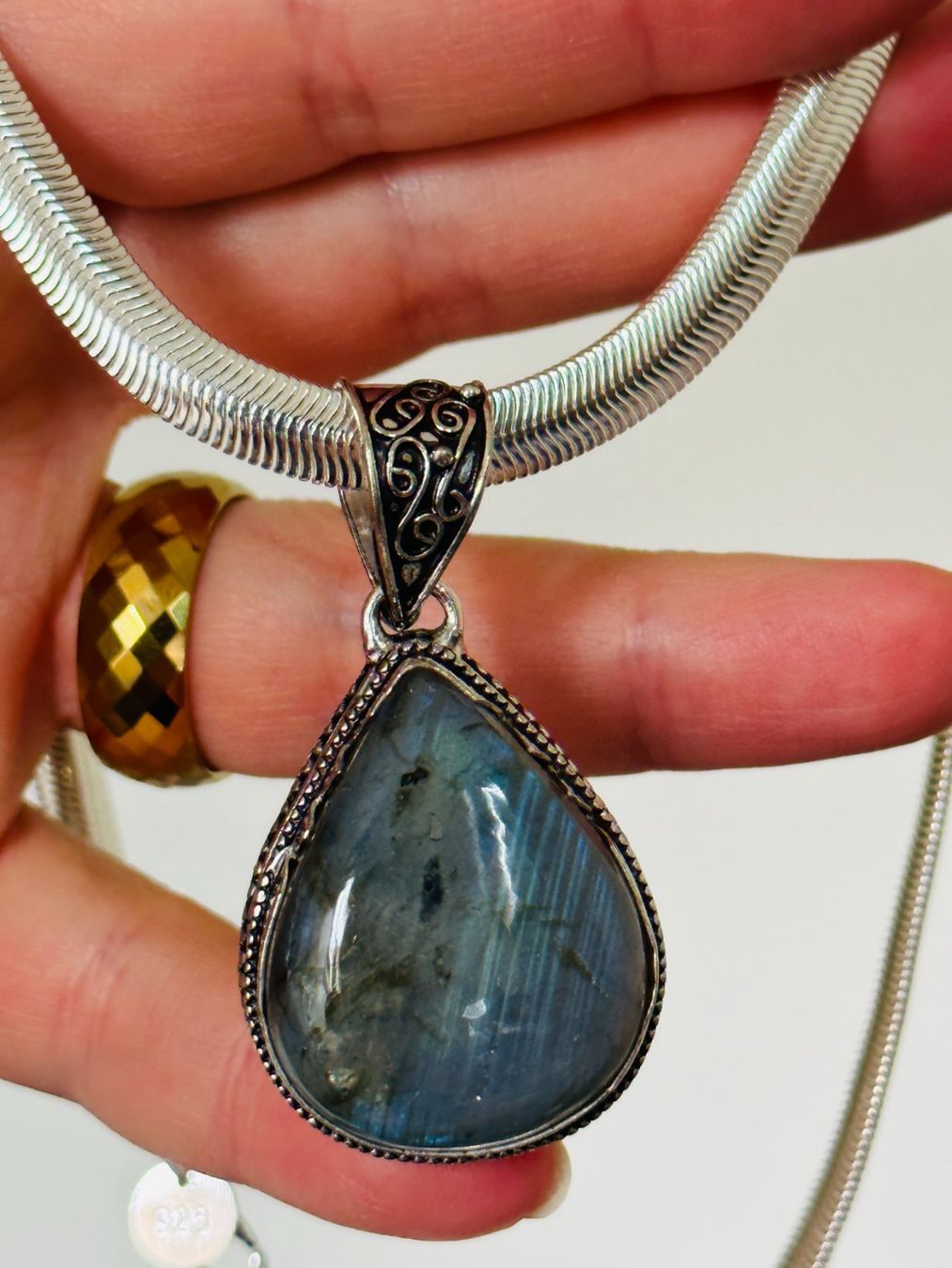 Catenine: Labradorite necklace – Nuovo e nell'imballaggio originale da Genève venduto da AGBERG 2